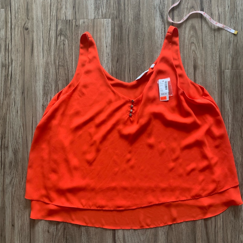 Reitmans XXL poppy orange / red lightweight blouse NWT